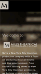 Mobile Screenshot of millstheatrical.com